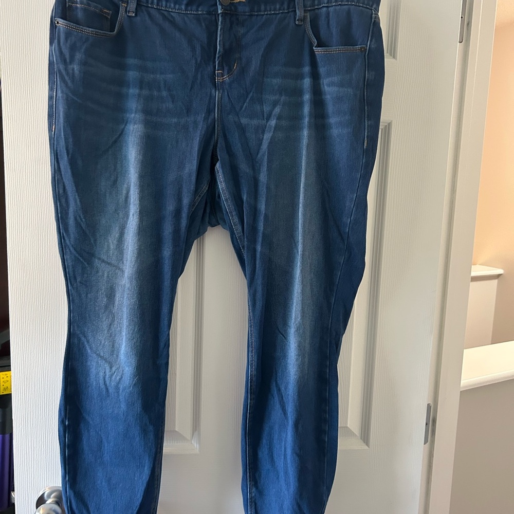 Old Navy Blue Skinny Jeans High-Waisted Stretch